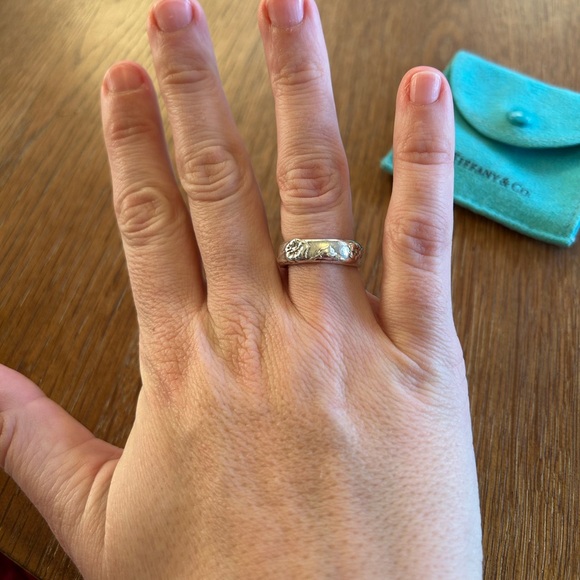 TIFFANY & Co. Retired Nature Rose Ring *Rare* Sterling Silver Sz 7 - Picture 4 of 5